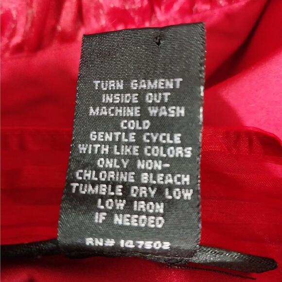 ASHLEY STEWART! RIPE ROUGE REF SHEER STRIPED, RUFFLED POUF SLEEVE BLOUSE! SZ 18 - Picture 7 of 8